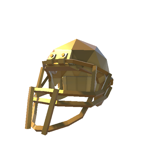 American Football Helmet Gold