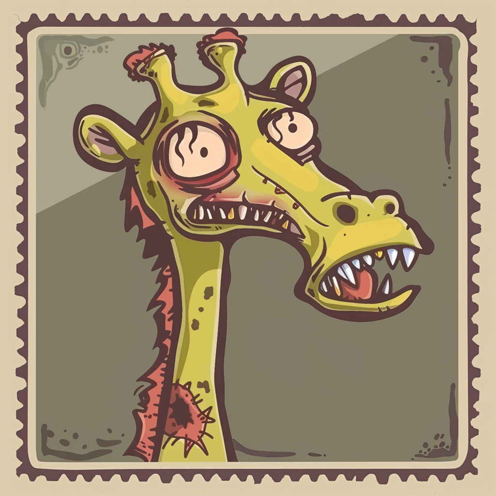 Giraffe Green Zombie