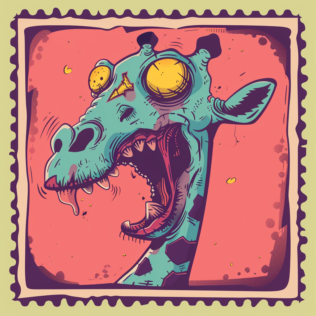 Giraffe Blue Zombie