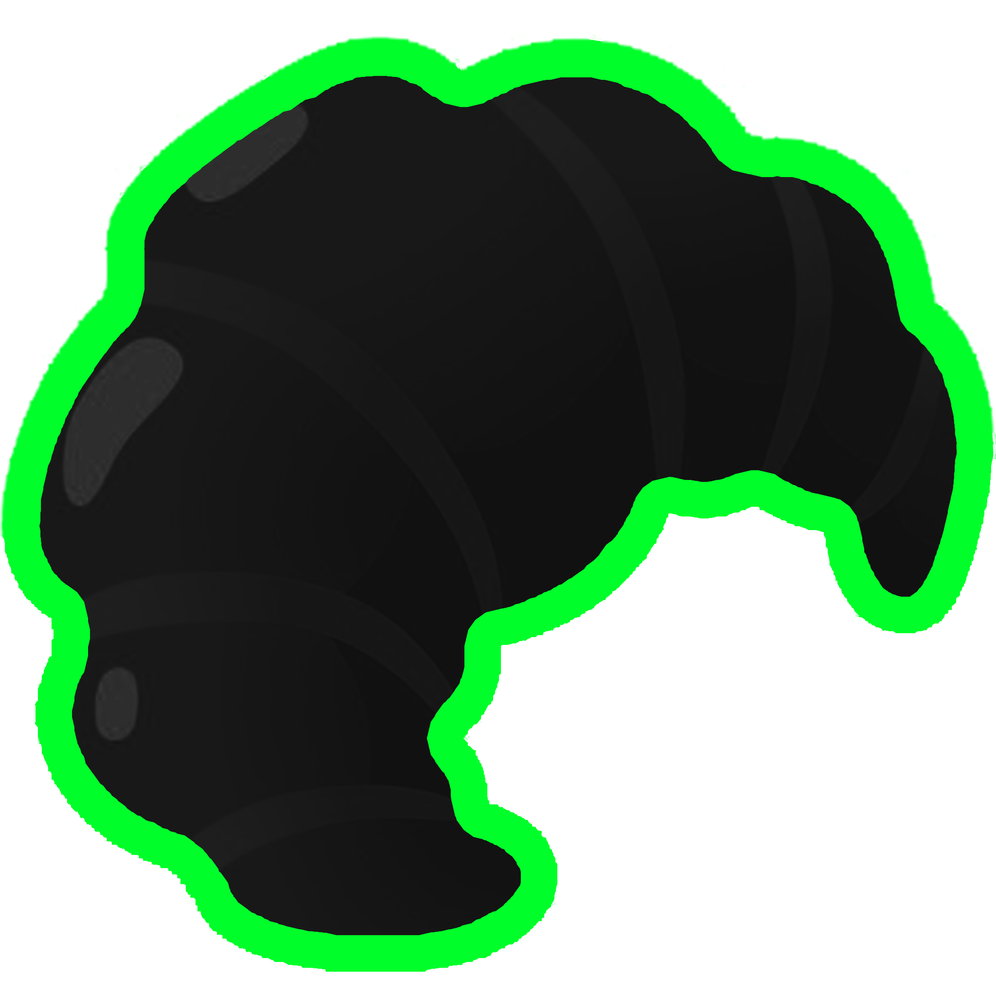 Green Outline Croissant