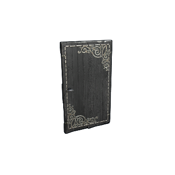 Black Decorative Wood Door