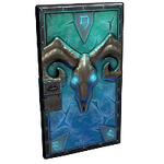 Glacial Visage Metal Door