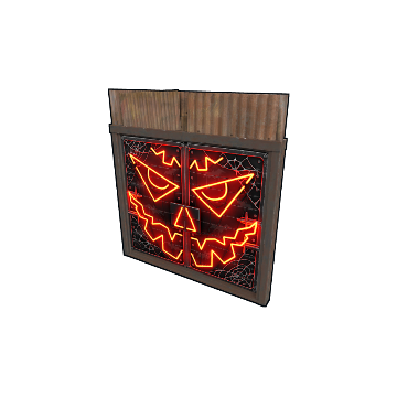 Neon Pumpkin Metal Double Door