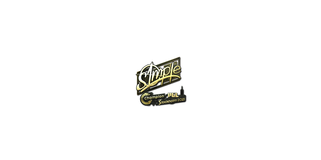 Sticker | s1mple (Gold) | Stockholm 2021