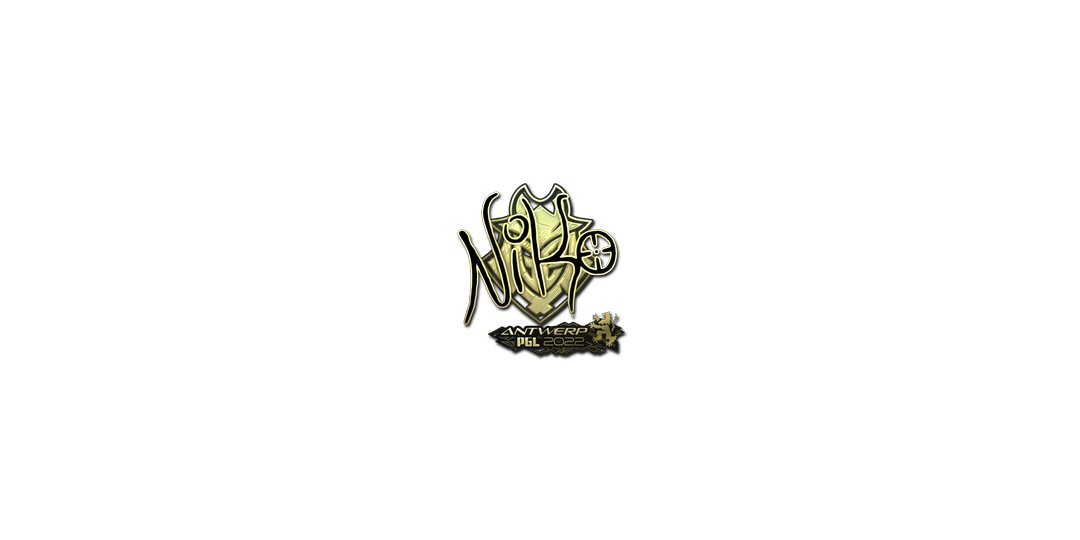 Sticker | NiKo (Gold) | Antwerp 2022