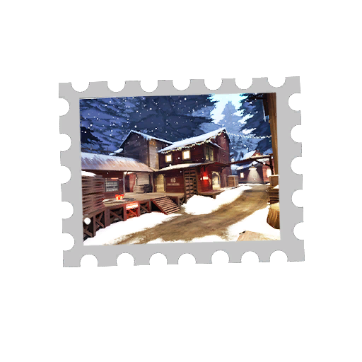 Map Stamp - Snowfall