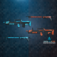 Digital Ice & Fire Weapon Skin Pack