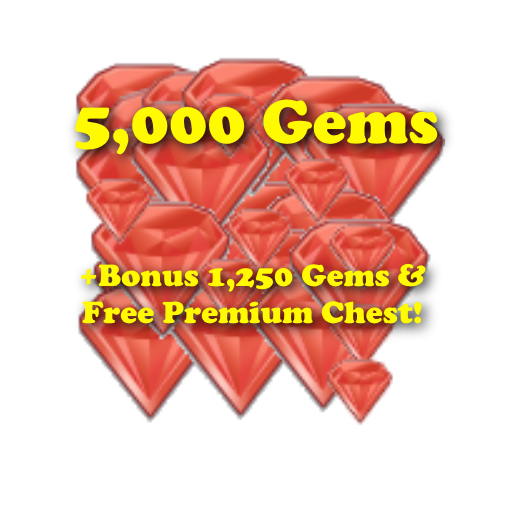 5,000 Gems (+25% Gems & Premium Chest Bonus)