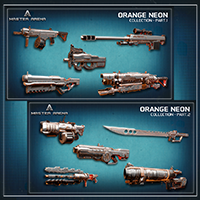 Orange Neon weapons skins bundle