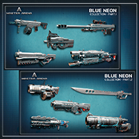 Blue Neon weapons skins bundle