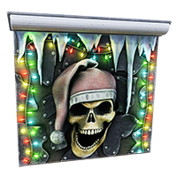 Gold Christmas Skull Roller Door